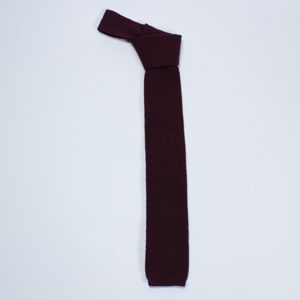 Private Club Burgundy Knit Tie
